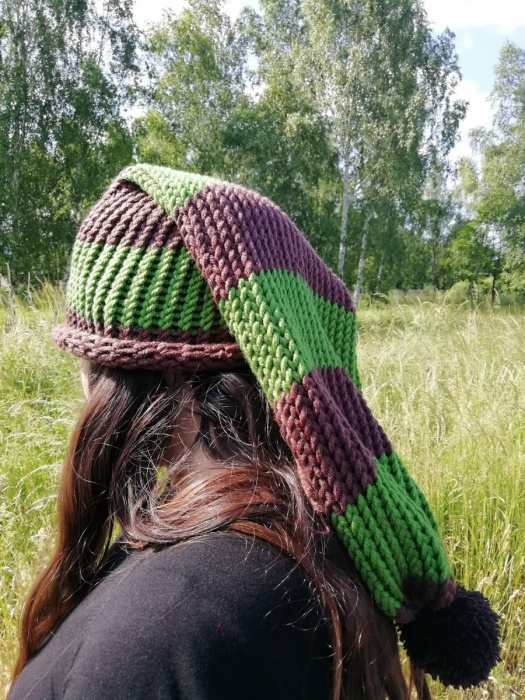 Pletená mega dlouhá čepice SLEVA