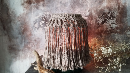 Lucerna- macramé "Lněná-režná"