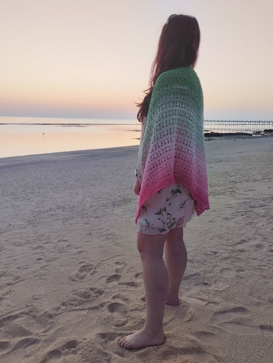 Šátek-pléd háčkovaný "Zahrada v květu"