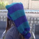 Pletená mega dlouhá čepice