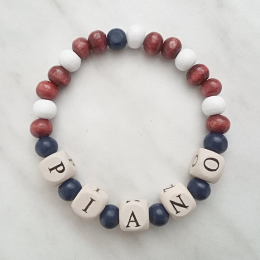 Písmenkový náramek – PIANO