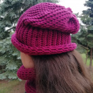 Pletený komplet ( bordó)