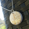 Circle White Glitrre Gold