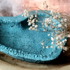 Beton-miska-srdce " Mentol+struktura "