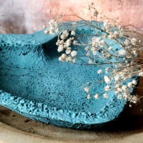 Beton-miska-srdce " Mentol+struktura "