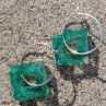 Square Green Metalic