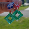Square Green Metalic