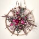 Věnec přírodní  do růžové