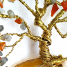 Strom zlatý s achátem, labradoritem a karneolem