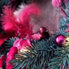 Adventní věnec-bordó "Závěsný-svítící"