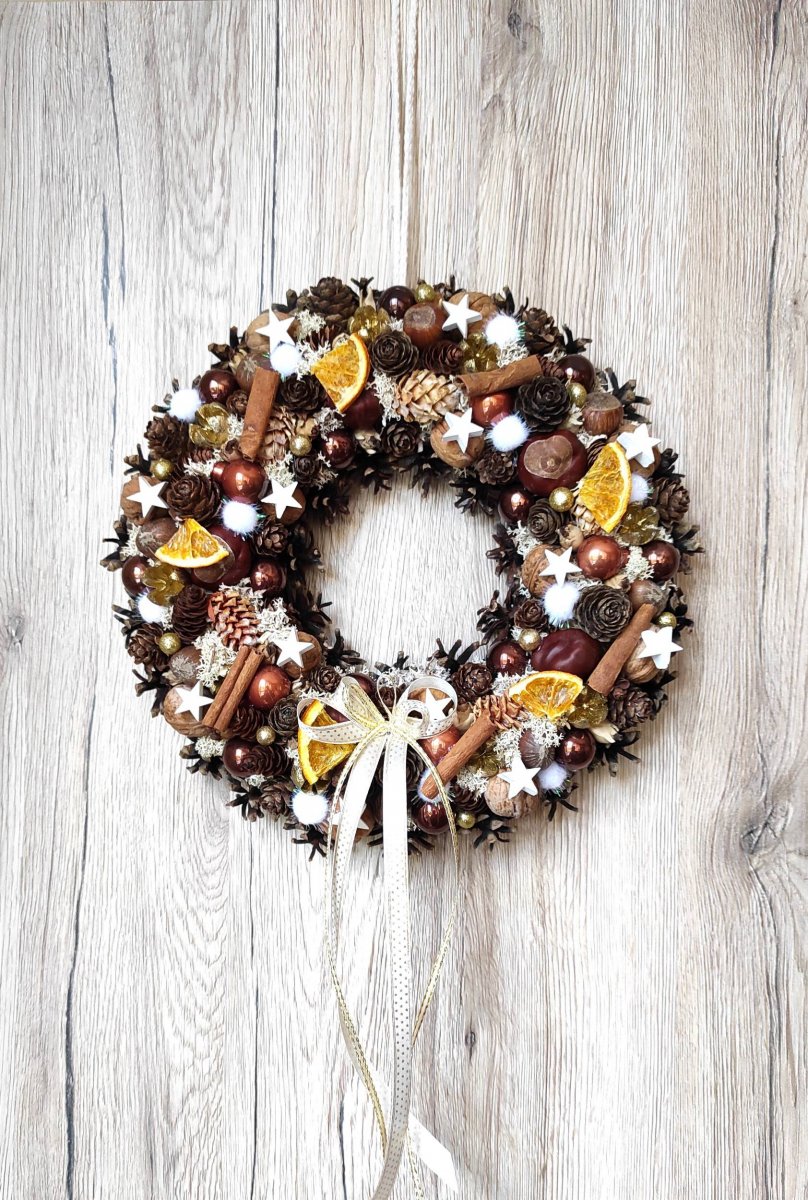 Vánoční věnec s pomerančem (lze do setu 1) 