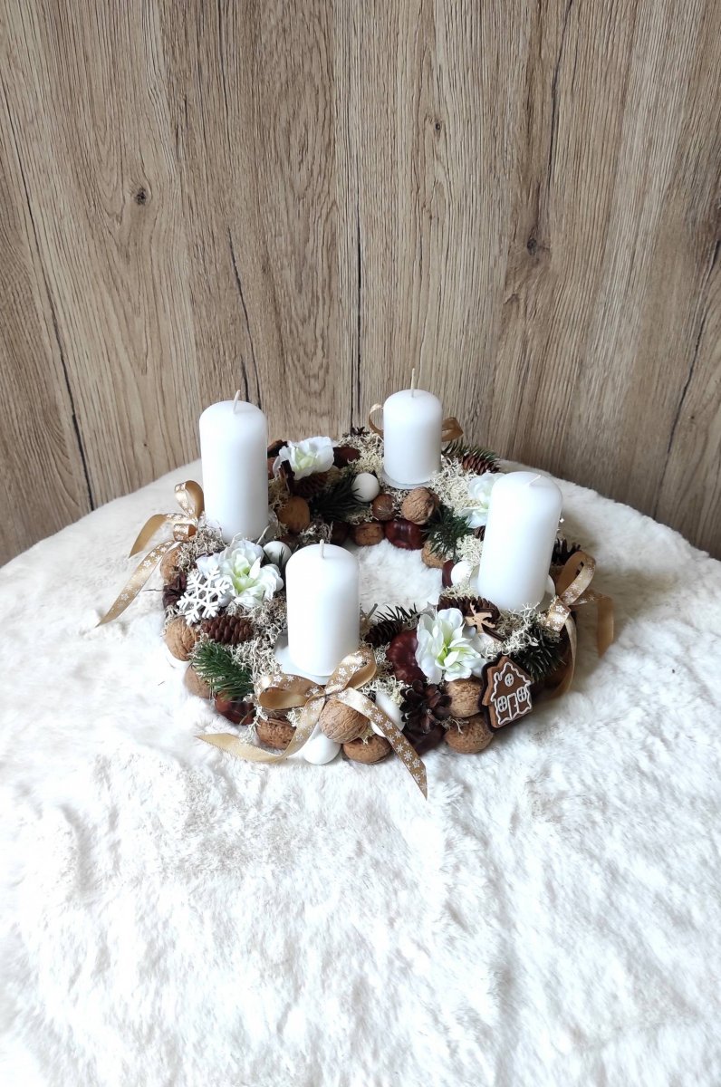 Adventní věnec do bílé (lze do setu 2)