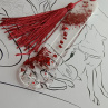 Paw Red Glitter