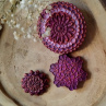 Betonové magnetky " Mandala-purpur-ohnivá "