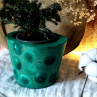 Veselý betonový květináč " Emerald Green"