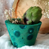 Veselý betonový květináč " Emerald Green"