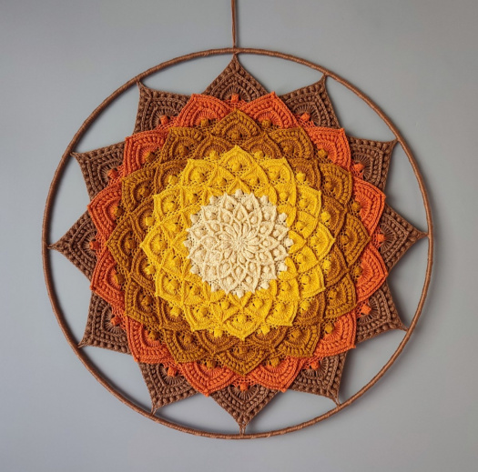 Mandala Lotosový květ - 3D - průměr 45 cm