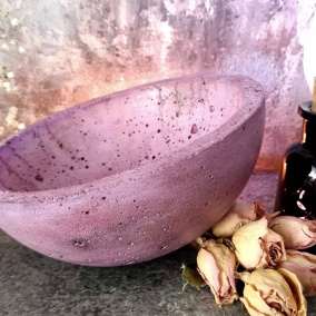Beton-miska-hladká " Old pink"