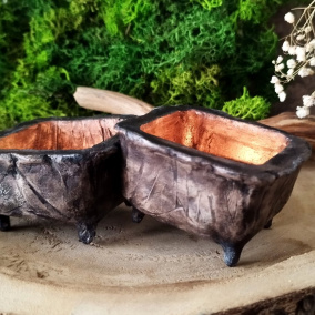 Beton-svícen-škopek "Mourovatý"