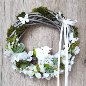 Věnec velikonoční s ovečkami