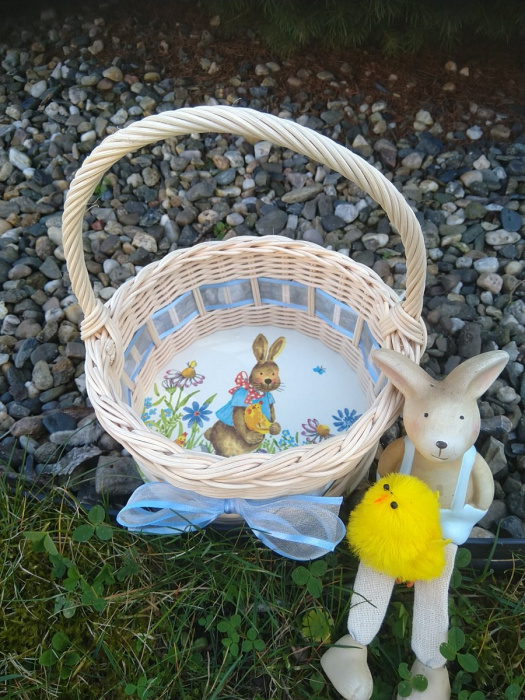 Košíček na 15 vajíček - zajíček s kuřátkem