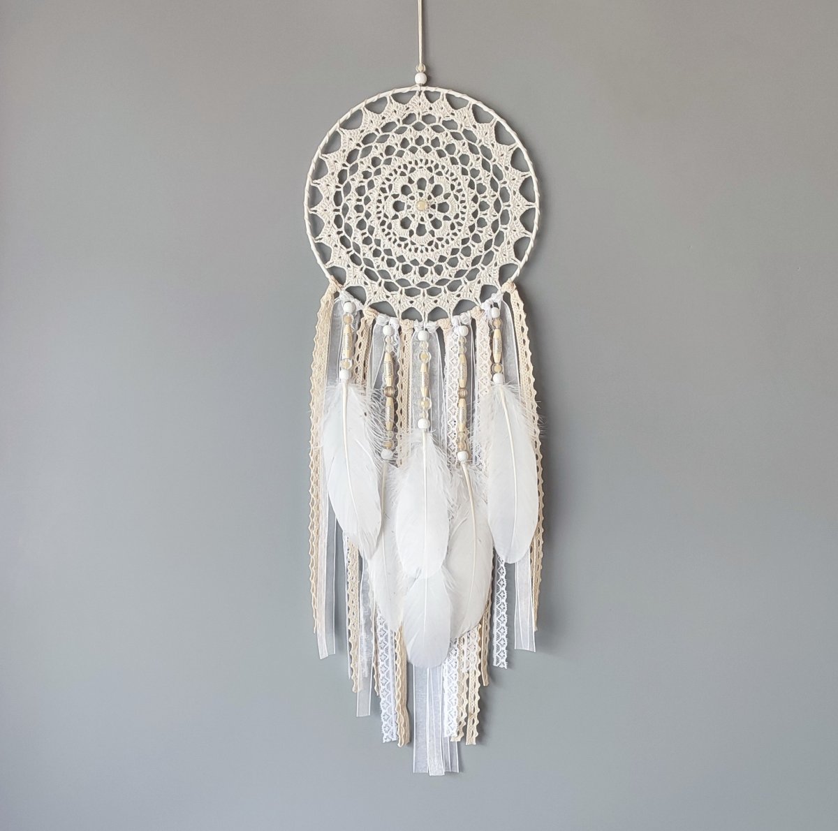 Lapač zlých snů Béžová holubice 20 x 60 cm