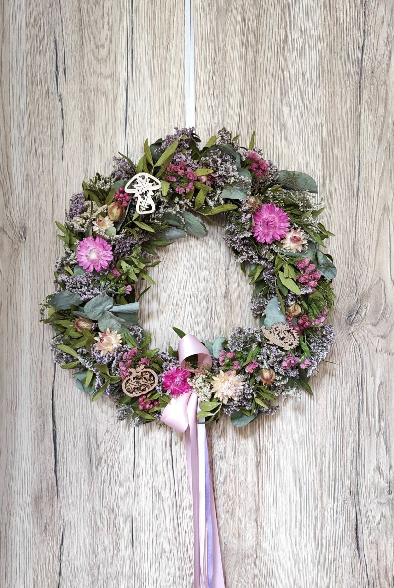 Podzimní romantický přírodní věnec