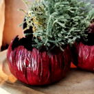 Beton-skořepiny-svícen "Bordó-vínová"