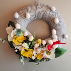 Velikonoční - jarní věnec 