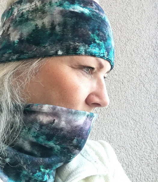 Nákrčník a čelenka-les