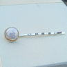 Spona do vlasů s mořskou coin perlou, elegantní vlasový doplněk
