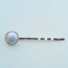 Spona do vlasů s mořskou coin perlou, elegantní vlasový doplněk