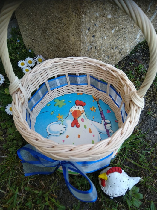 Košíček na 10 vajíček - slepička 