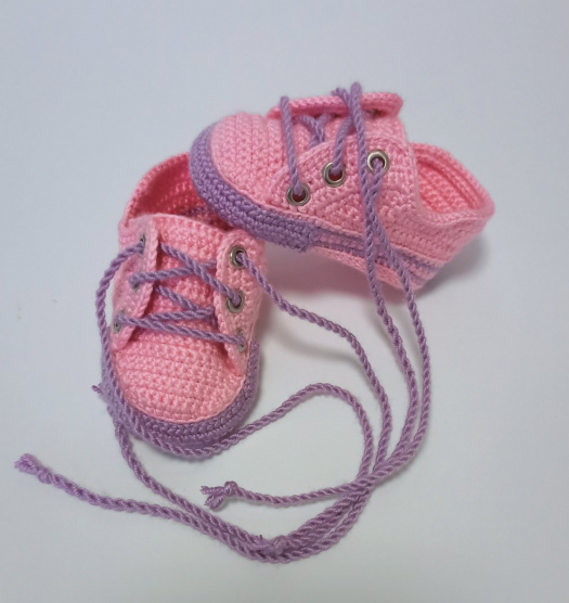 Háčkované tenisky - 9 cm