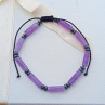 Ametyst a hematit náramek shamballa zapínání, unisex šperk