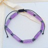 Ametyst a hematit náramek shamballa zapínání, unisex šperk