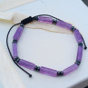 Ametyst a hematit náramek shamballa zapínání, unisex šperk