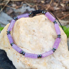 Ametyst a hematit náramek shamballa zapínání, unisex šperk