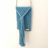 Macrame kabelka na mobil holubí šeď