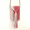 Macrame kabelka na mobil béžovo pudrová