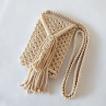 Macrame kabelka na mobil béžová