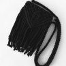 Macrame kabelka na mobil černá