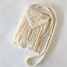 Macrame kabelka na mobil ecru