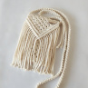 Macrame kabelka na mobil ecru