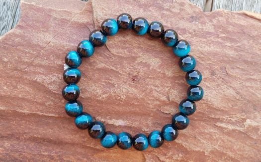 Tygří oko 8 mm pružný minerálový náramek 