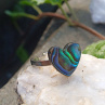 Prstýnek z abalone shell perletě na chirurgické oceli
