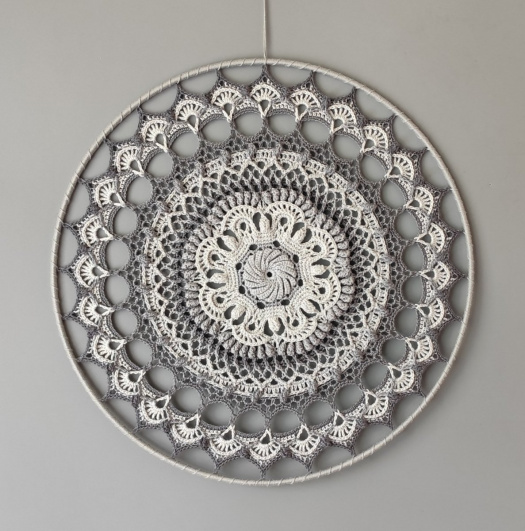 Mandala Šedá - průměr 40 cm