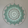 Mandala Zelená hvězda - průměr 60 cm