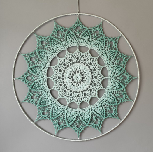 Mandala Zelená hvězda - průměr 60 cm