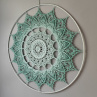 Mandala Zelená hvězda - průměr 60 cm
